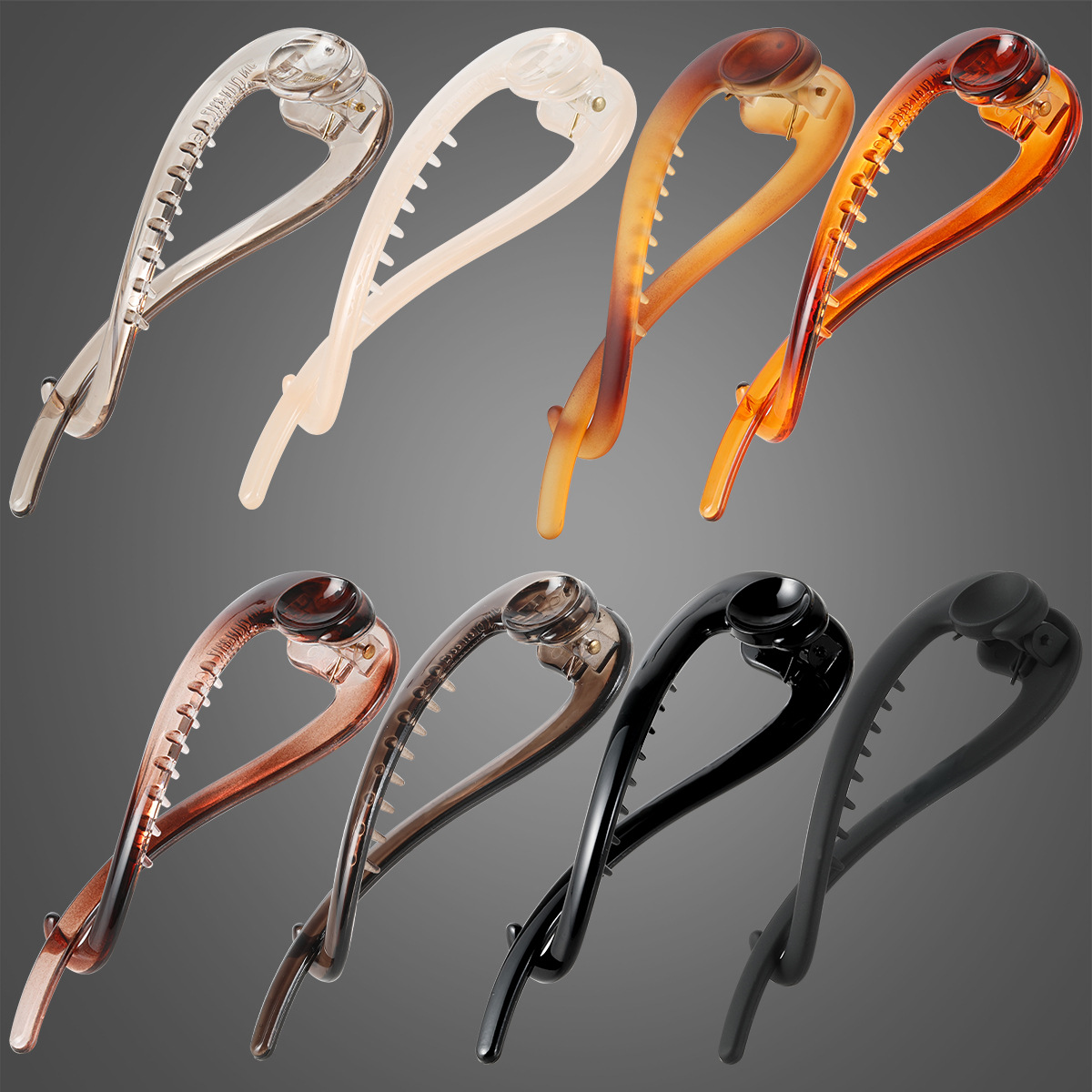 Simple and elegant ladies' twisted hair clips, high-end back of the head, hairpin, 8-shaped versatile hair accessory, hair clip manufacturer wholesale full image