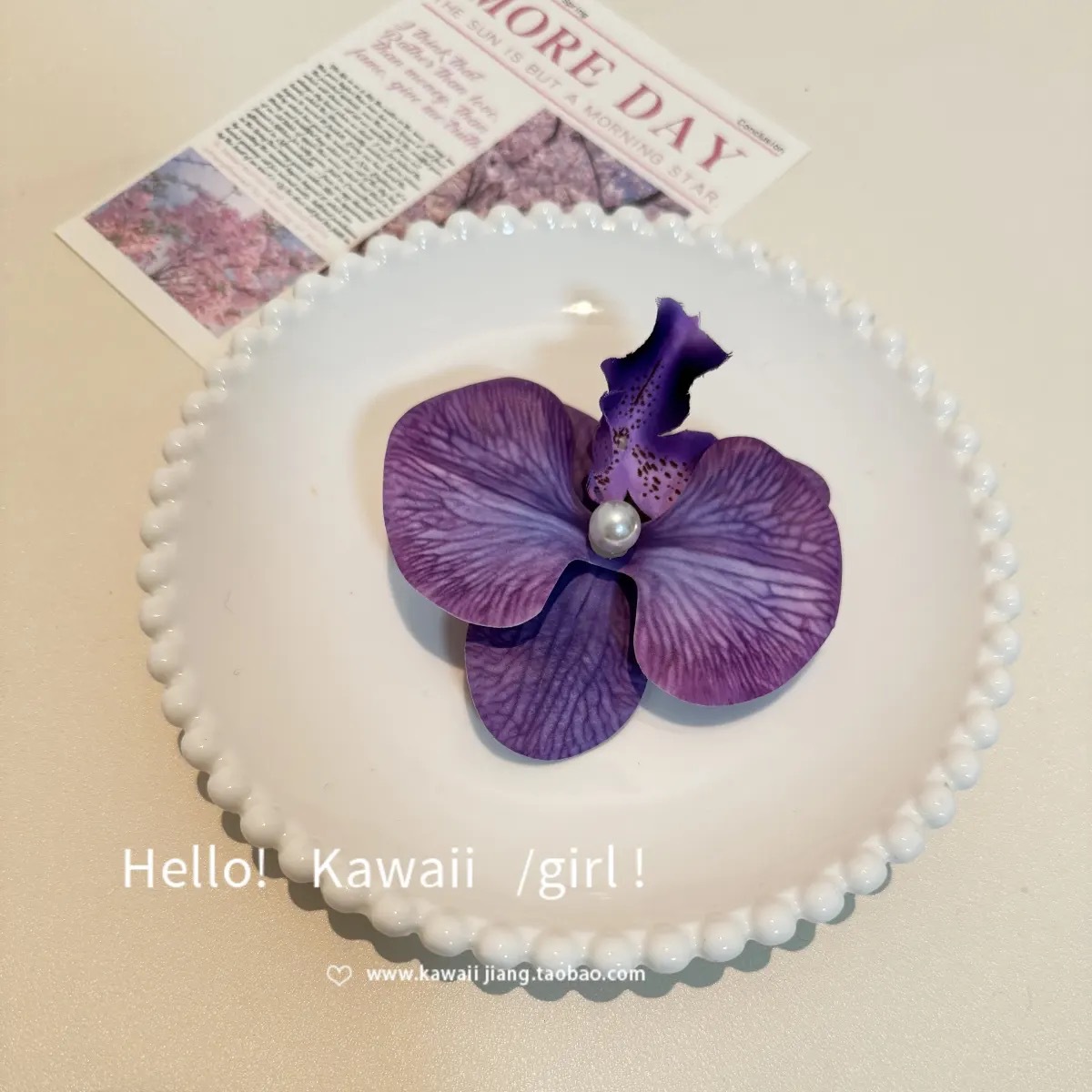 Caro's same rose flower hair clip for women, with a high-end and exquisite shark clip at the back of the head, and a large size for summer undefined