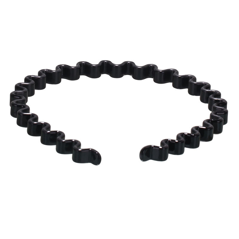 Cross-border best-selling wavy head buckle plastic 8MM wide hair clip for women instant noodle hair band 2 yuan store hair accessory supply batch Item Picture