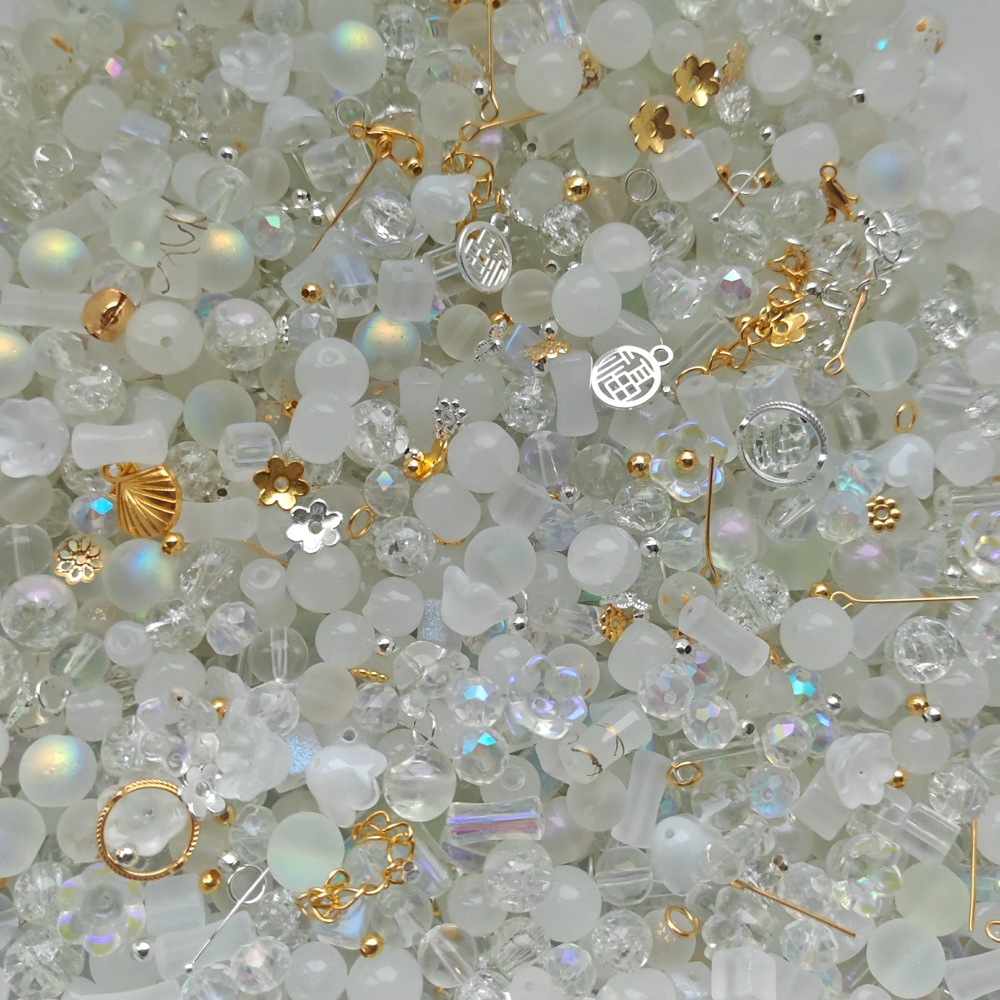 Weigh the scattered beads by jin (4-10MM), mixed color glazed beads, peach blossoms, starry sea, purple Qi Coming from the East, mixed beads undefined