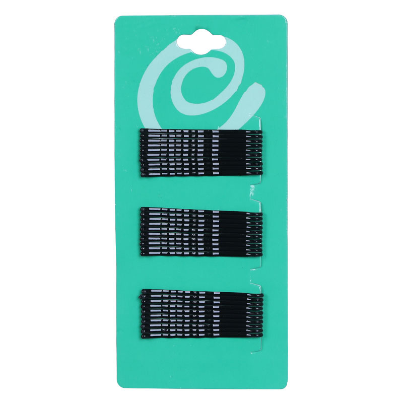 5CM black small hair clips for Internet celebrity live-streamers, not easy to peel off paint, non-replaceable, green card steel clips, 2-yuan store, street stall, night market hair clips Item Picture