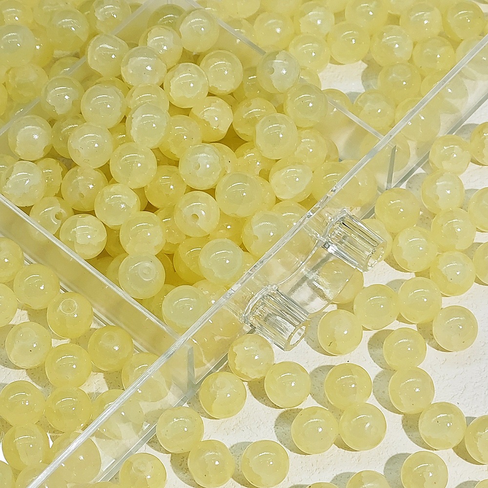 10mm jade broken glass beads, colored glass beads, hand-strung beads, diy bracelet accessories, loose beads, straight hole round beads, material accessories undefined