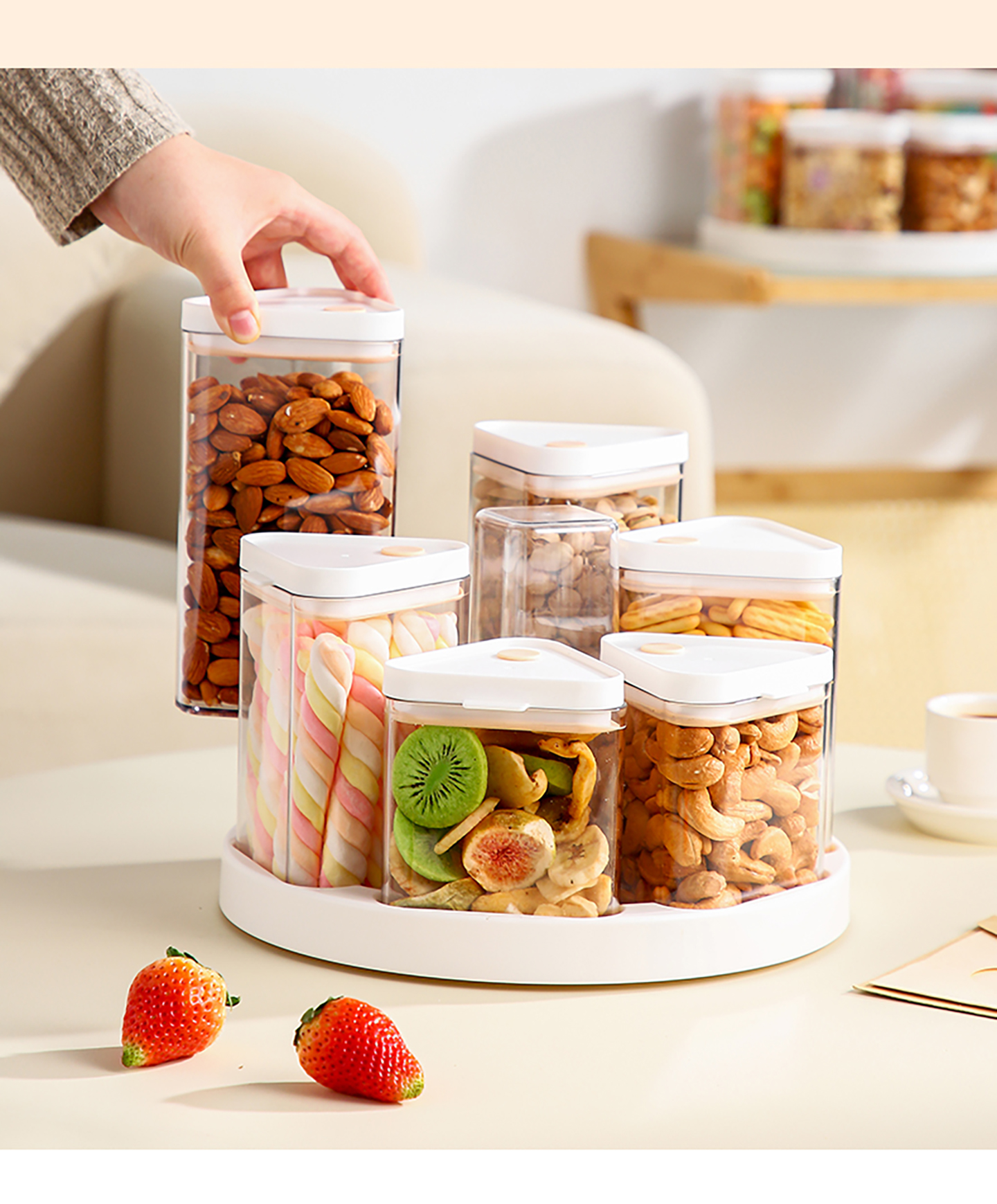 (CL) 26Q2# 86677 треугольный герметичный костюм 450ml*2+650ml*2+800ml*2 hd pic 13