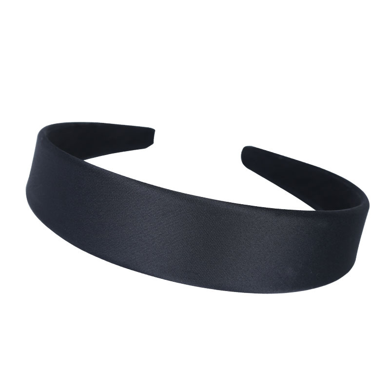diy handcrafted material hair accessory headband black full fabric hair band Korean version simple fabric Japanese and Korean hair band black Item Picture