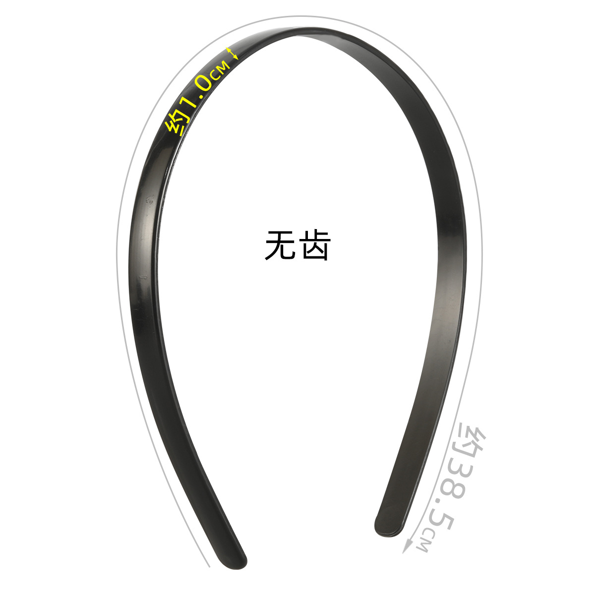 1.0CM flat white toothless hair band, children's twist stick, diy handmade headband bag, fabric headband accessory details Picture