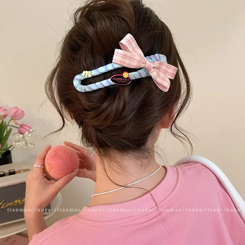 Plush red apple hair clips, large duckbill clips at the back of a woman's head, updo bangs clips, cute hair accessories wholesale undefined