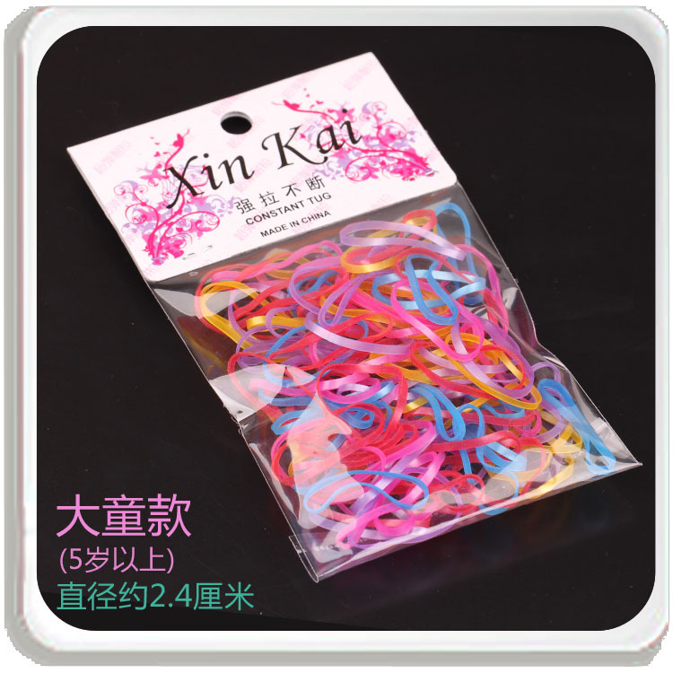 Korean mini strong-pull, candy-colored disposable children's hair ties for girls, 2-yuan store supply undefined