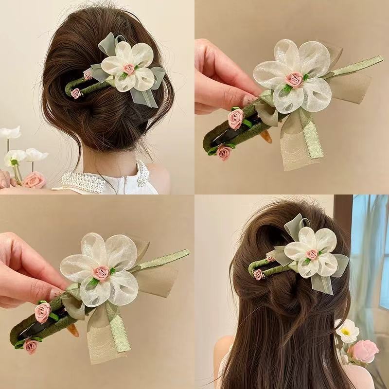 Plush red apple hair clips, large duckbill clips at the back of a woman's head, updo bangs clips, cute hair accessories wholesale undefined