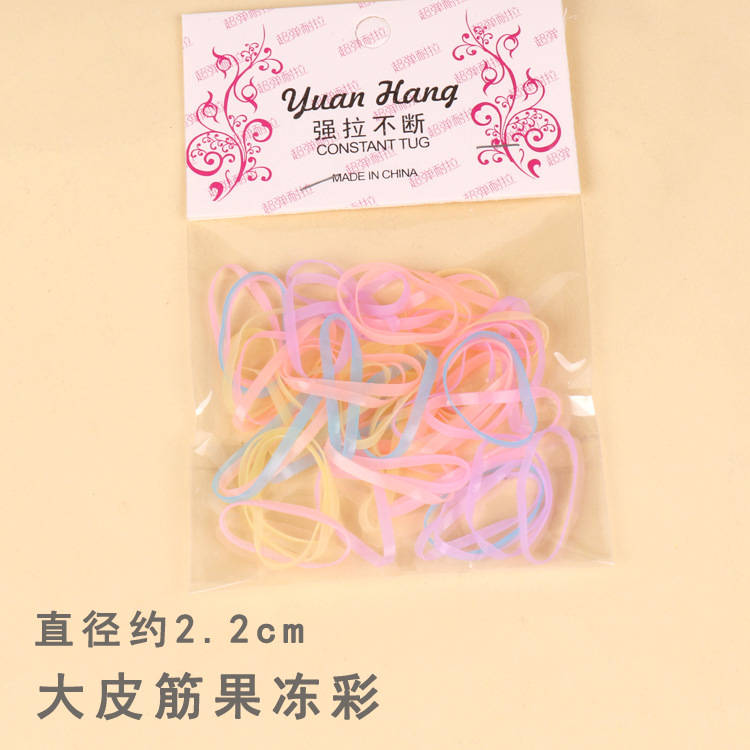 韩国加厚高弹拉不断一次性彩色小皮筋不伤发黑色小孩发圈儿童发饰 undefined