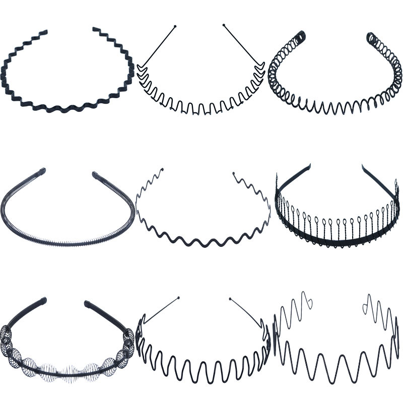 Invisible men's hairband, trendy men's and women's face-washing headband, internet-famous big wavy bangs, sporty hairpin, back of the head, wavy hair hole full image