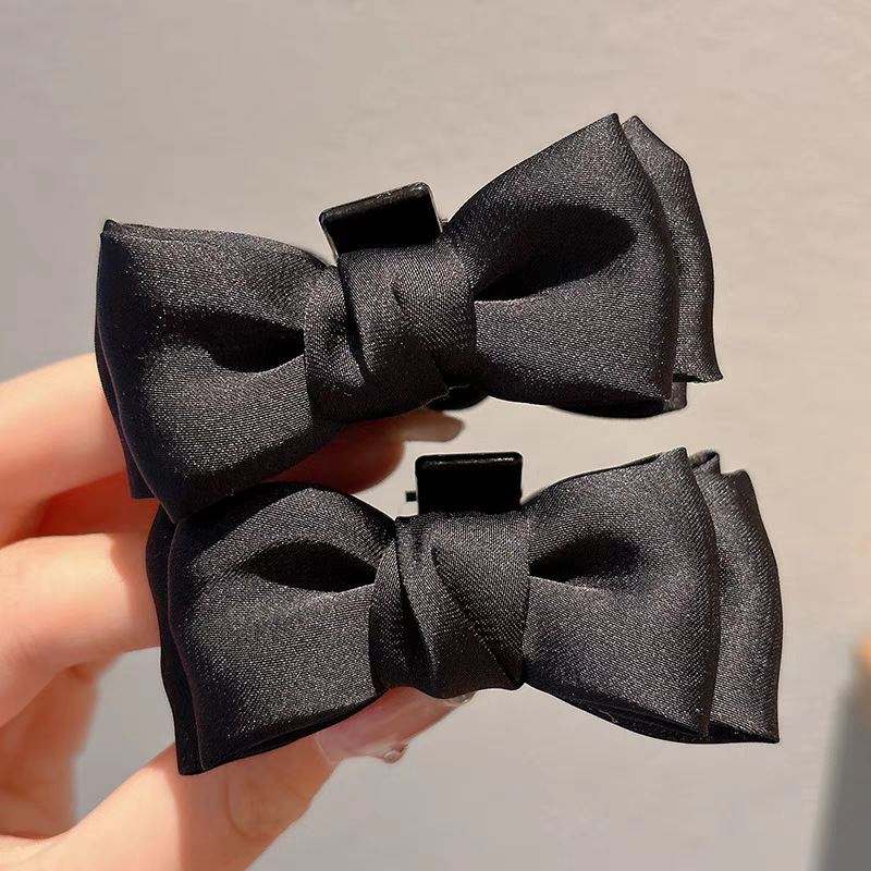 Elf ear bow, small claw clip, fluffy girl's face, small broken bangs clip, sweet princess head, half tied hair clip Specification image