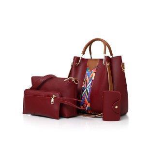 Women's bag 2024 new style European and American fashion four-piece set, mother and child bag, shoulder bag, crossbody bag, bucket bag, multi-piece set undefined