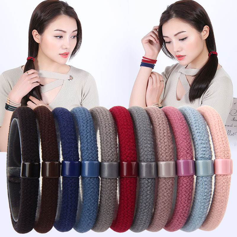 Korean solid color hair accessory boutique store, basic hair band, high-elasticity hair band, new hair accessory, 2-yuan store hair band details Picture