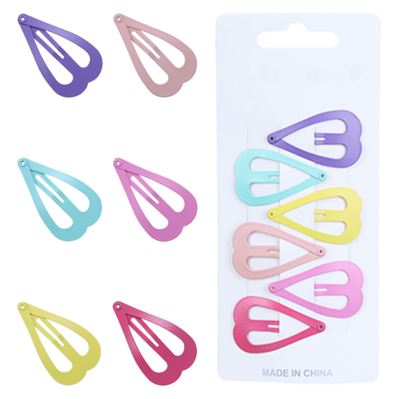 Summer's new heart-shaped bb clip, candy-colored side clip, bangs hairpin, versatile hairpin and hair accessory for women's buns full image