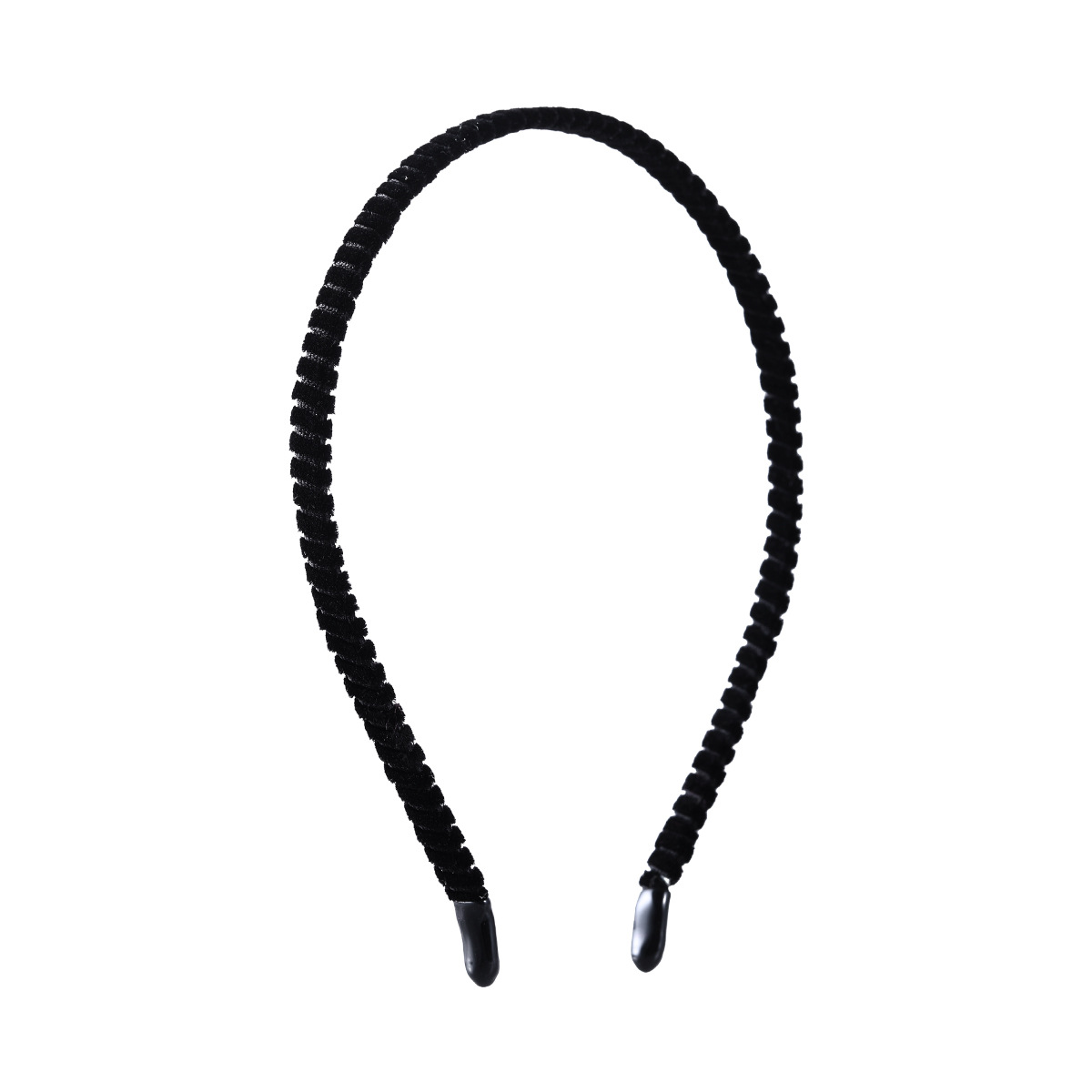 Wholesale 5mm velvet fabric wrapped black hair band step hair band, suitable for DIY fabric hair band head buckle making Item Picture