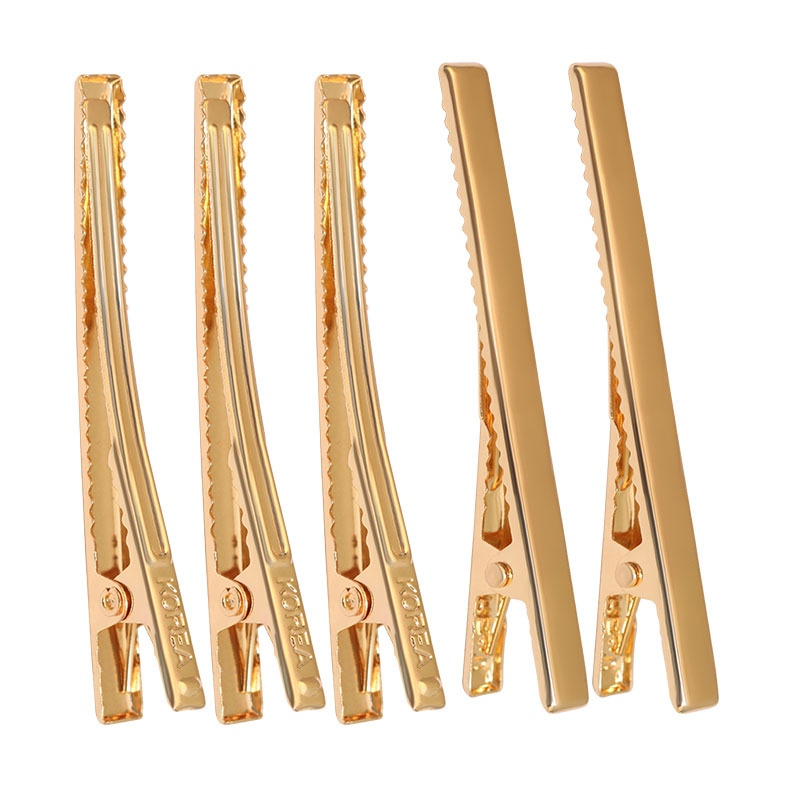 Square duckbill clips, diy hair clips, material wholesale, jewelry accessories, gold and silver pigment clips, handcrafted hair clips, square clips, pressing clips details Picture