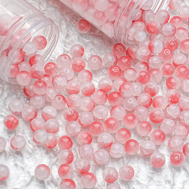 10mm transparent jade-broken glass beads, new summer 2024 ice-cracked string beads, DIY handcrafted bracelet, necklace, loose beads undefined