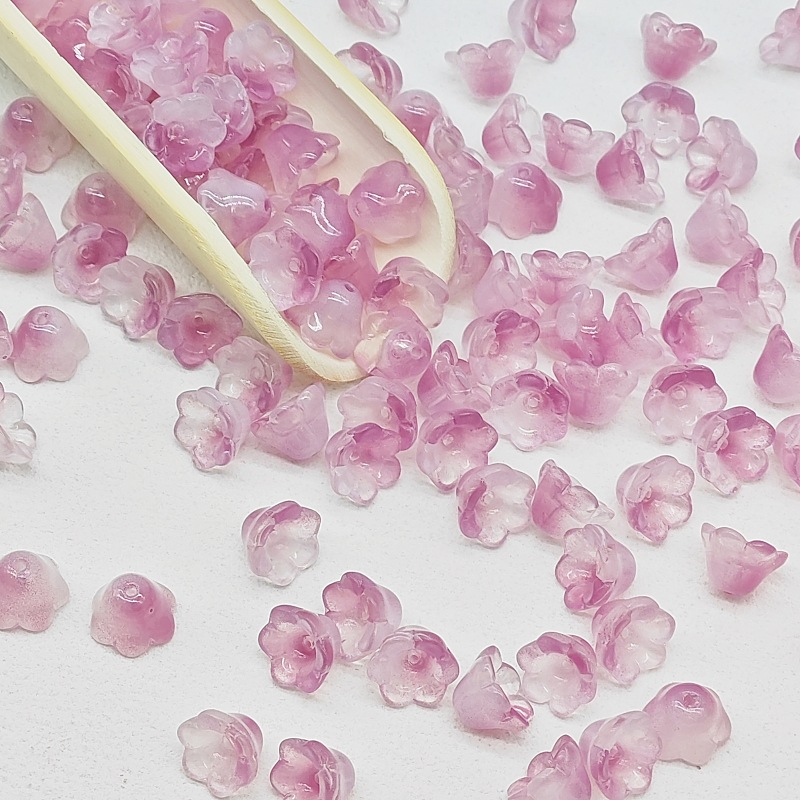 7x12mm glass beads, lily of the valley scattered beads, campanula flower buds, bell flower, diy jewelry, hairpin, beading material undefined