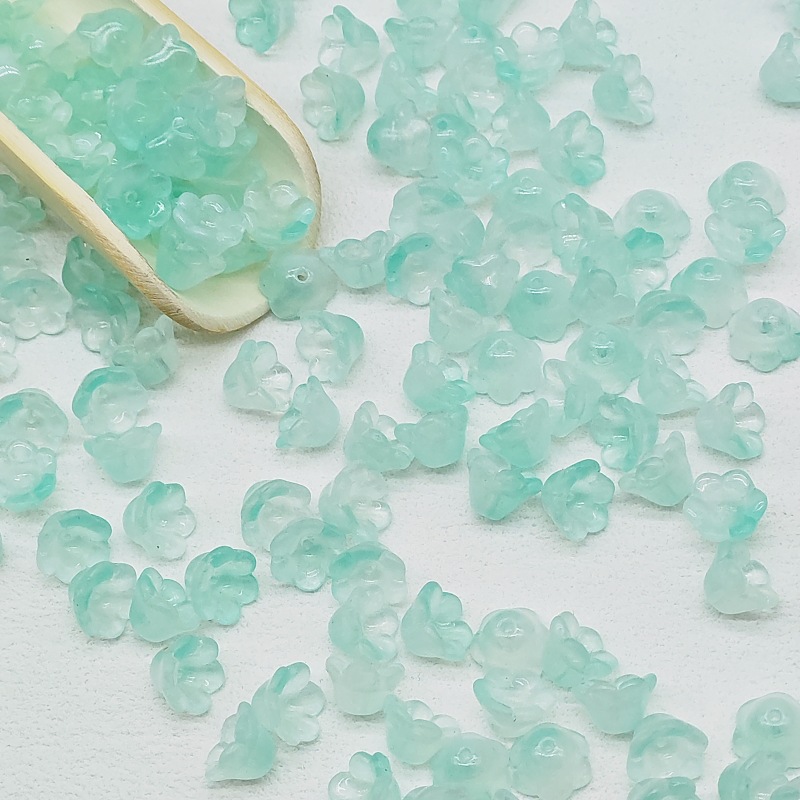 7x12mm glass beads, lily of the valley scattered beads, campanula flower buds, bell flower, diy jewelry, hairpin, beading material undefined