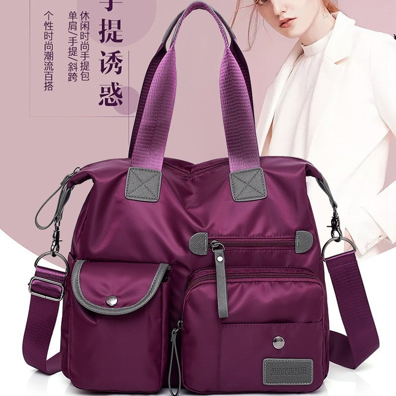 Cross-border 2024 new style European and American fashionable women's bag, nylon mommy bag, large capacity single-shoulder crossbody travel bag