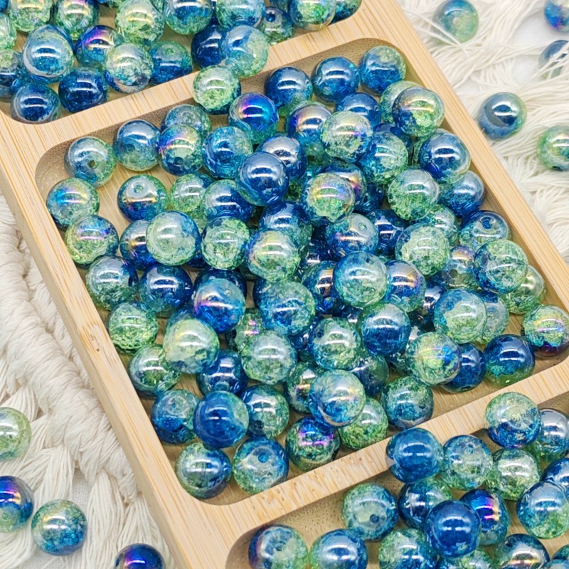 New 10mm electroplated AB colored jade broken bead bracelet, DIY handcrafted bead accessories, wholesale of glass and glass beads undefined