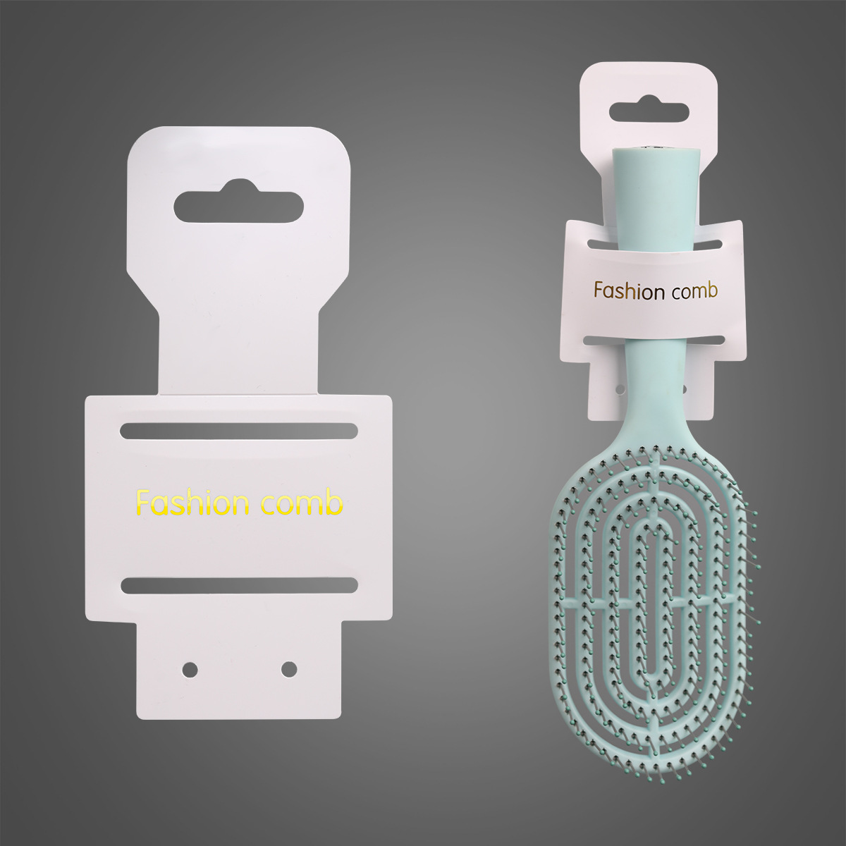 Wholesale of plastic combs, hanging cards, round combs, hanging cards, square combs, air cushion combs, and PVC jewelry cards in stock full image
