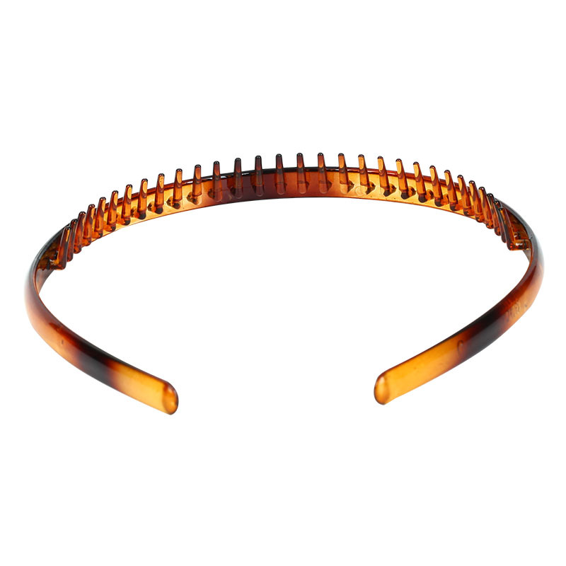 Korean version simple anti-slip adult comb headband, girls' face wash headband, new autumn and winter product, black coffee hair press Specification image