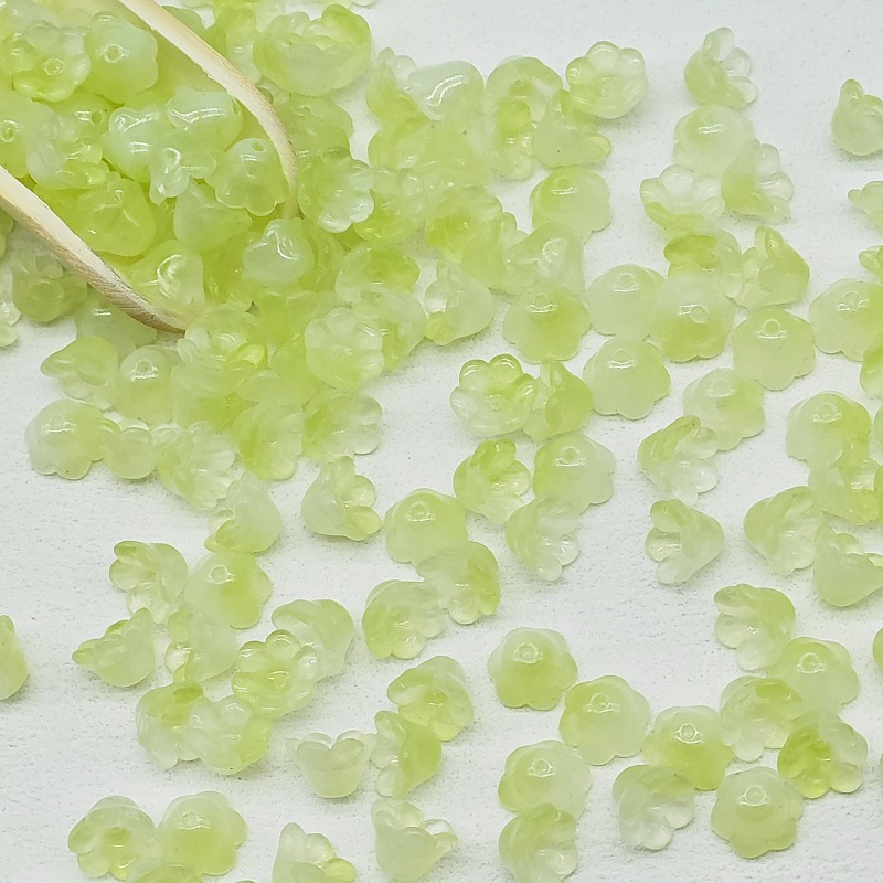 7x12mm glass beads, lily of the valley scattered beads, campanula flower buds, bell flower, diy jewelry, hairpin, beading material undefined