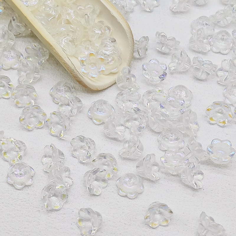 7x12mm glass beads, lily of the valley scattered beads, campanula flower buds, bell flower, diy jewelry, hairpin, beading material undefined