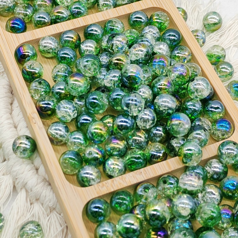New 10mm electroplated AB colored jade broken bead bracelet, DIY handcrafted bead accessories, wholesale of glass and glass beads undefined