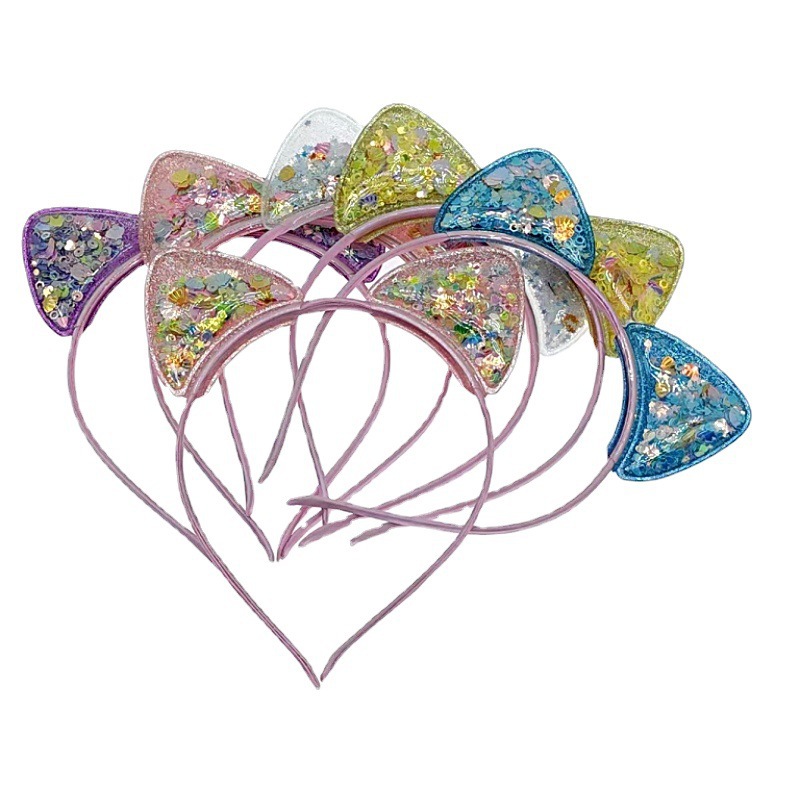 Cat ear headbands, hair clips, headwear, children's headwear, hair bands, kids' crowns, princess heads, girls' rabbit ears Item Picture