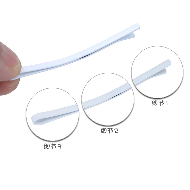 Nurse cap fixing clip, white 6cm straight clip, hairpin, fringe clip, side cap clip for hospital nurses Specification image