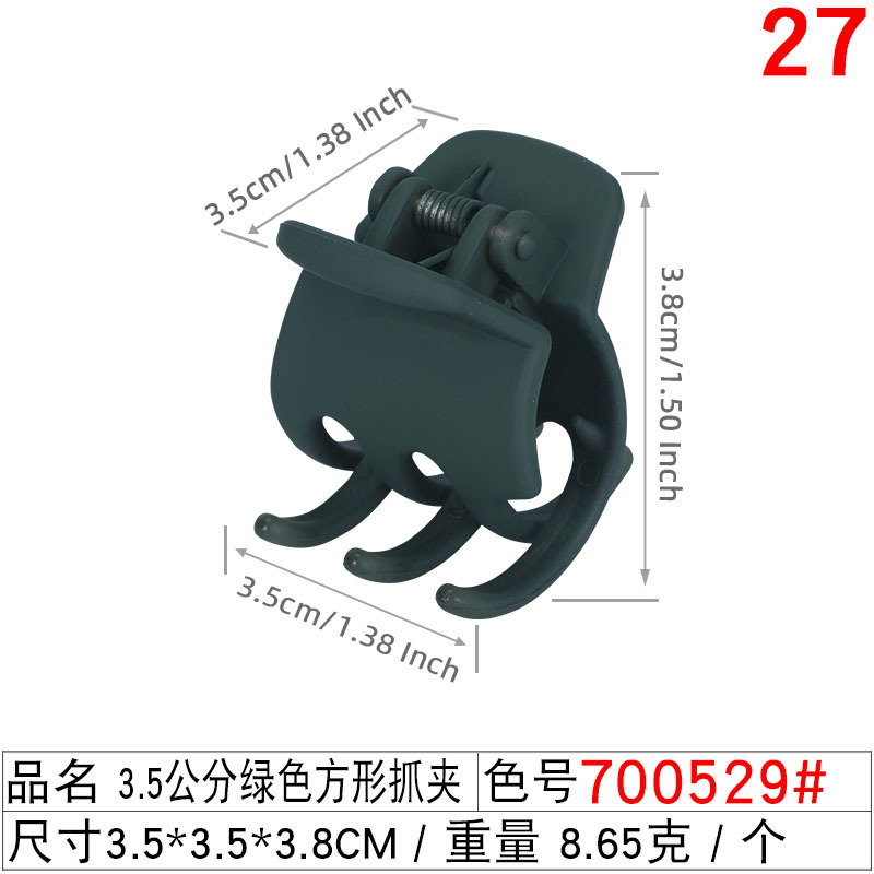 3.5cm tall ponytail 3-toothed claw clip, a magic tool for fixing, small claw clip, hair accessory, hairpin, shark clip at the back of a woman's head undefined