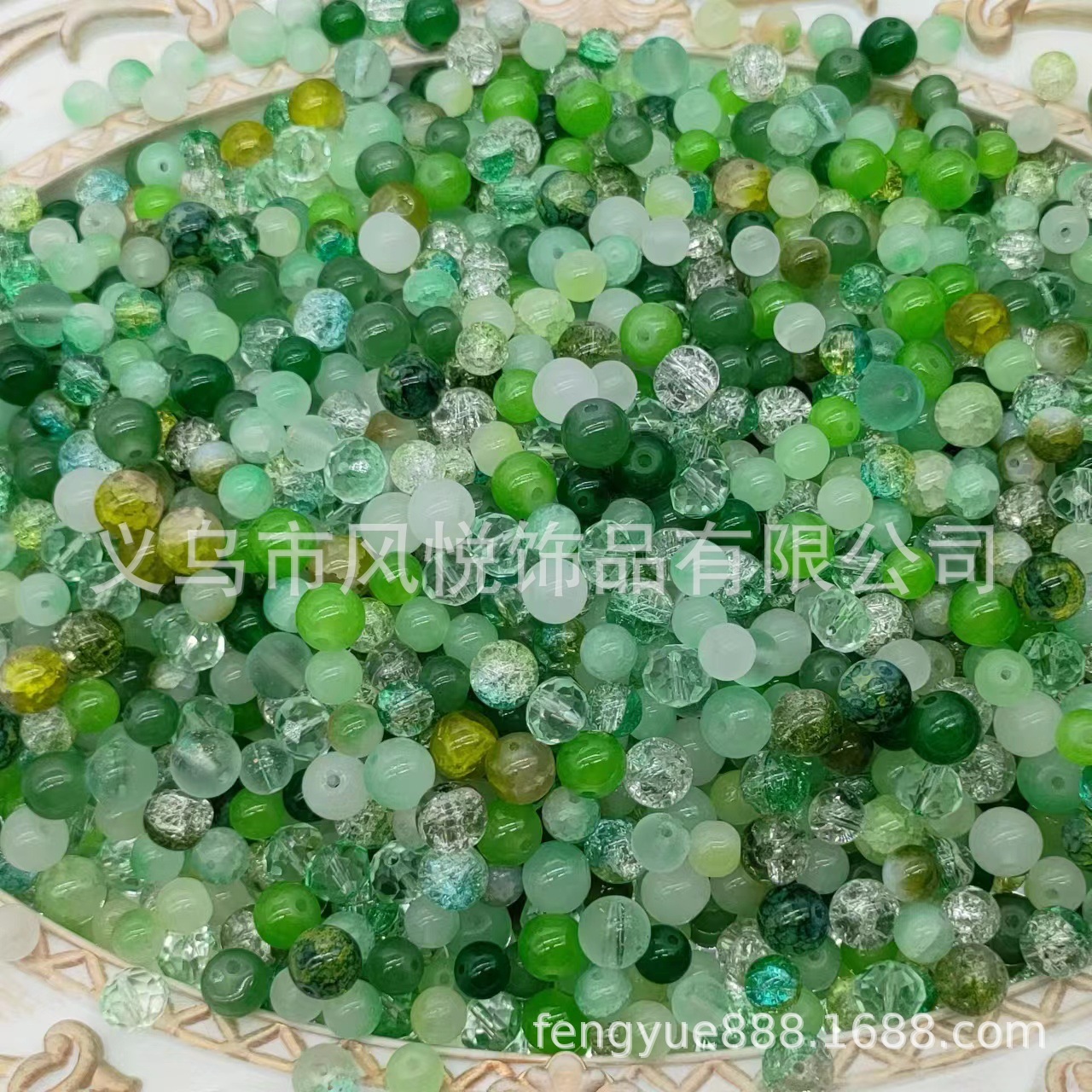 Weigh the scattered beads by jin (4-10MM), mixed color glazed beads, peach blossoms, starry sea, purple Qi Coming from the East, mixed beads undefined
