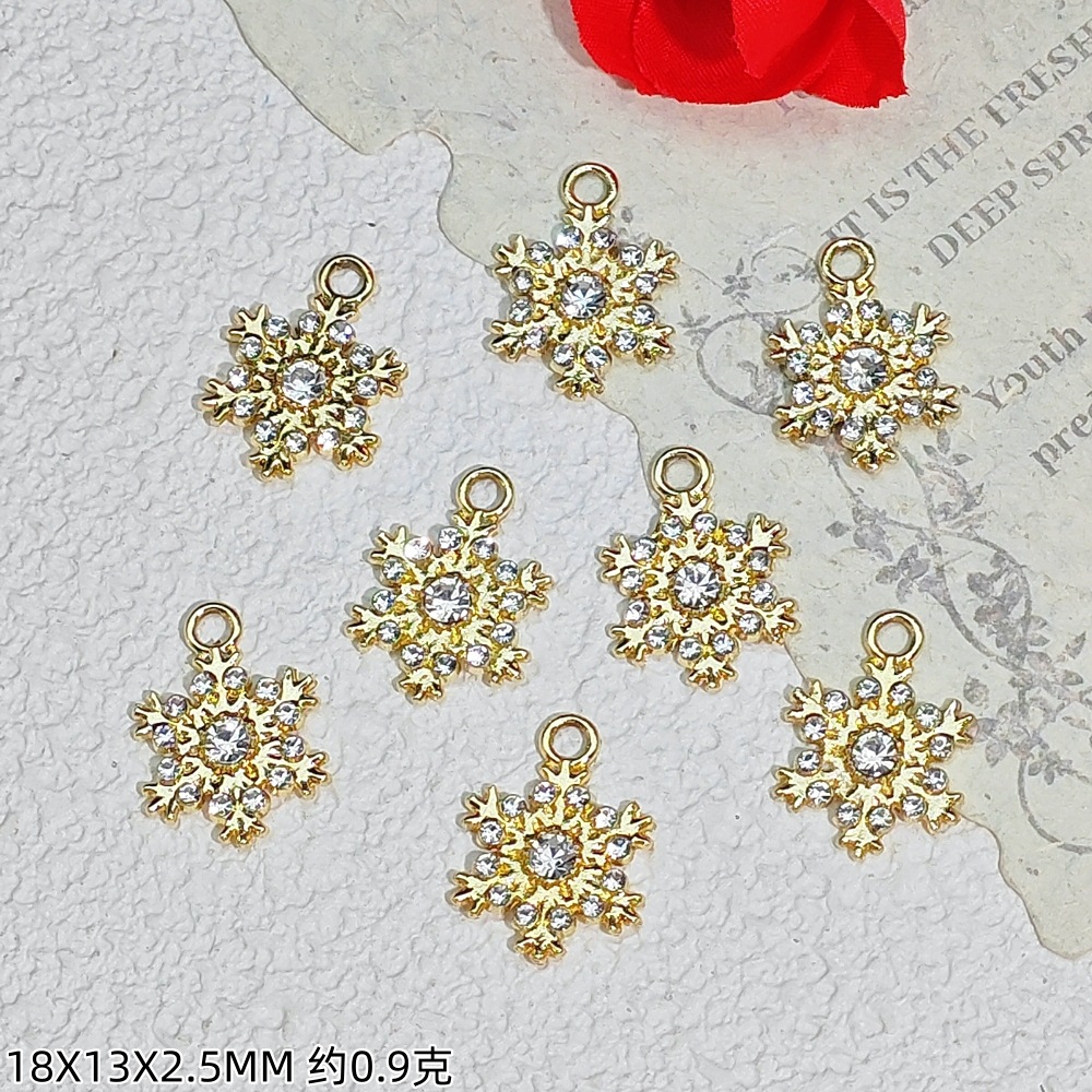 14k gold and diamond-encrussed pendant, DIY jewelry accessory, bracelet, necklace, beaded accessory, cartoon alloy dot diamond pendant undefined