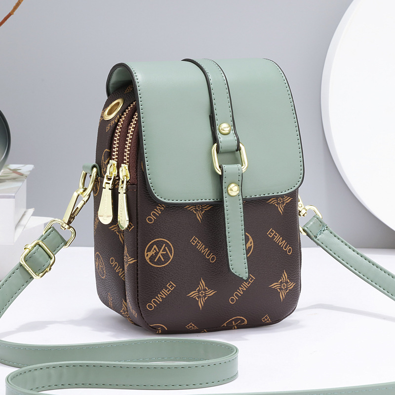Korean-style simple square bag, fashionable and versatile single-shoulder crossbody bag, trendy mini mobile phone bag for women undefined
