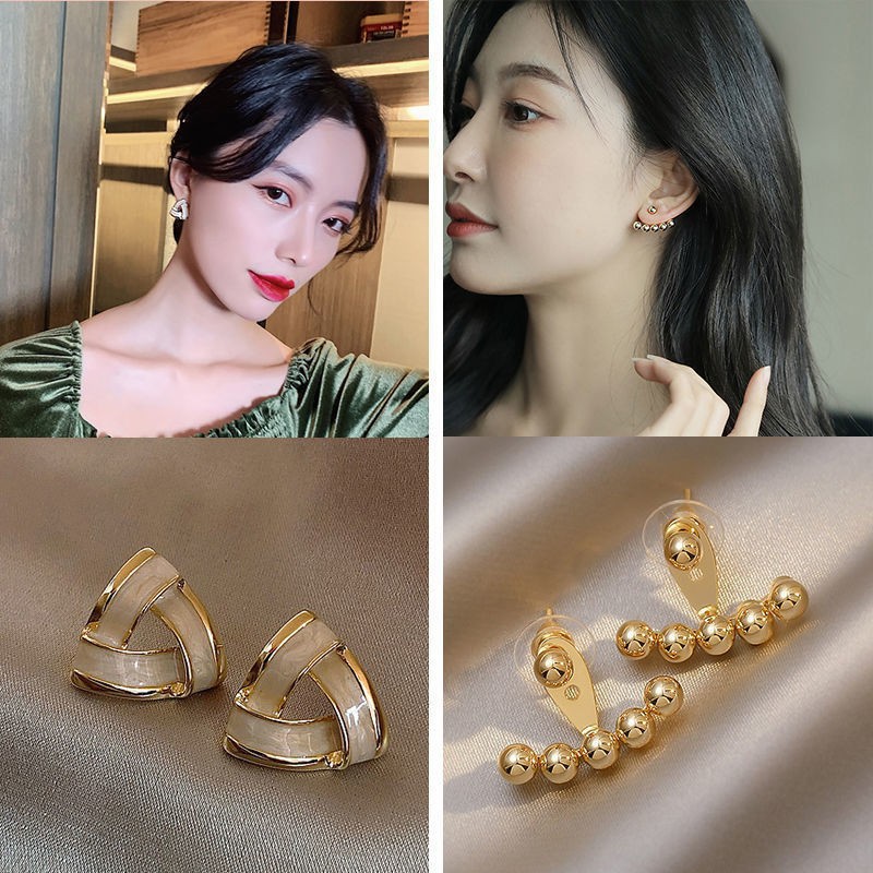 2026 New style fashionable and versatile earrings, feminine pearl stud earrings, silver needle, niche design, high-end sense earrings wholesale details Picture