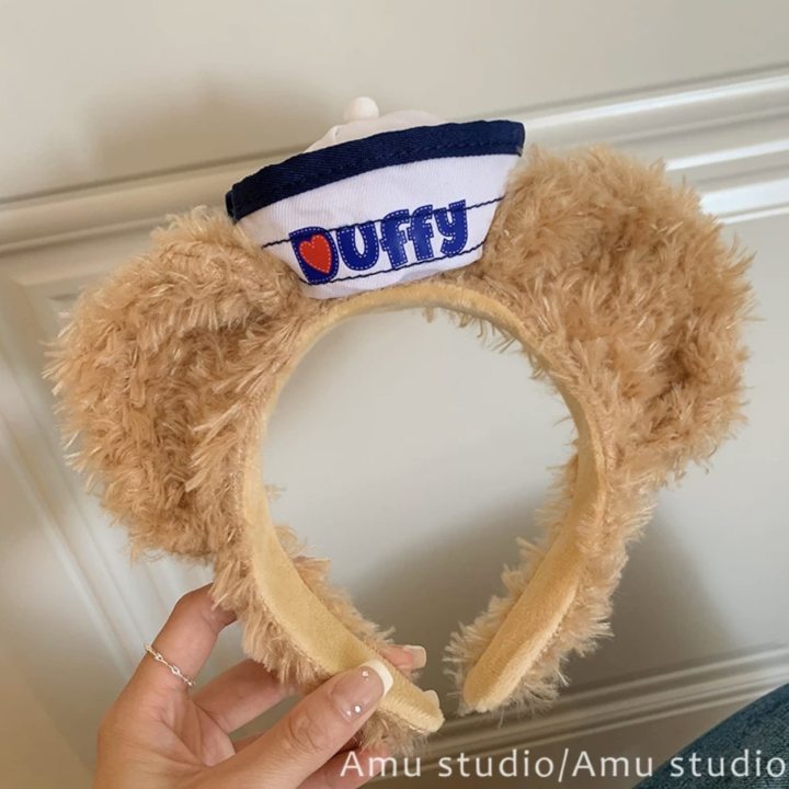 Cute cartoon plush hairband for women 2026 new style, special headband for washing face, makeup, mask application, hair pressing, hairpin headwear undefined