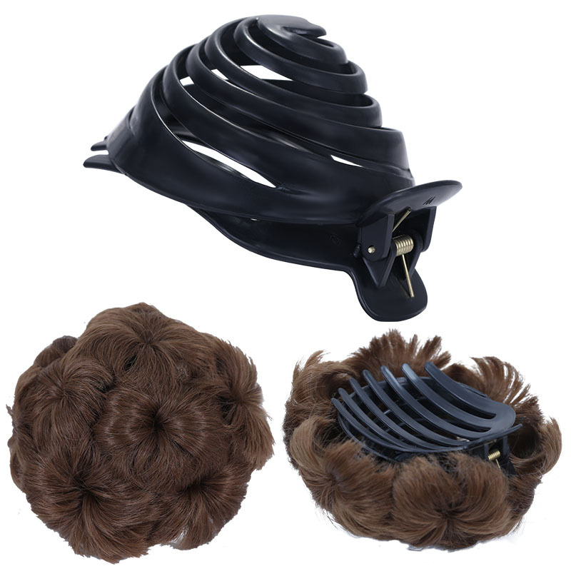 Henan Xuchang flower bud wig claw clip, large and small hair bud single side horizontal clip, PP material nine-flower hair claw accessory full image
