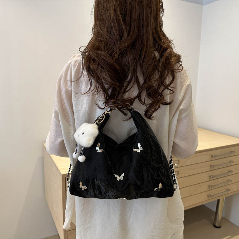 大容量蝴蝶通勤背包女2024新款潮流百搭单肩包多功能质感斜跨包 Specification image