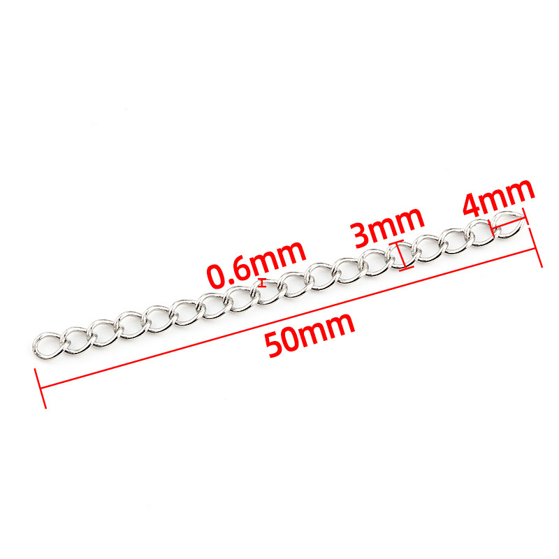 Necklaces, bracelets, earrings, extension chains, tail chains, extended chains, adjustable chains, diy jewelry, accessories, wholesale materials Specification image