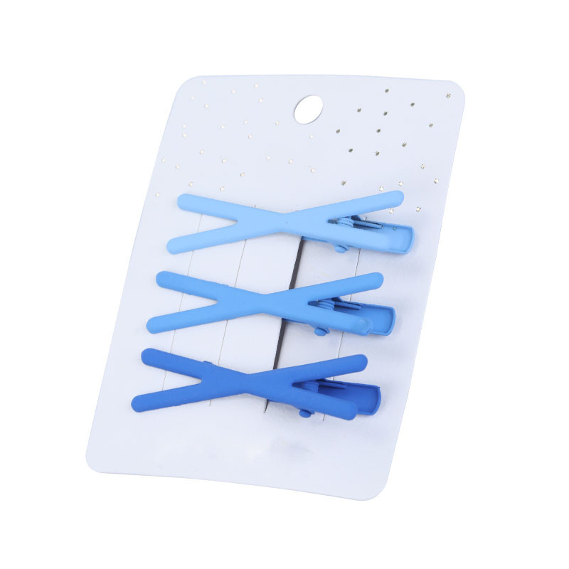 Korean sweet girl-style gradient cross hairpins, bangs clips, broken hairpins, cute ins side clips, candy-colored cards Item Picture