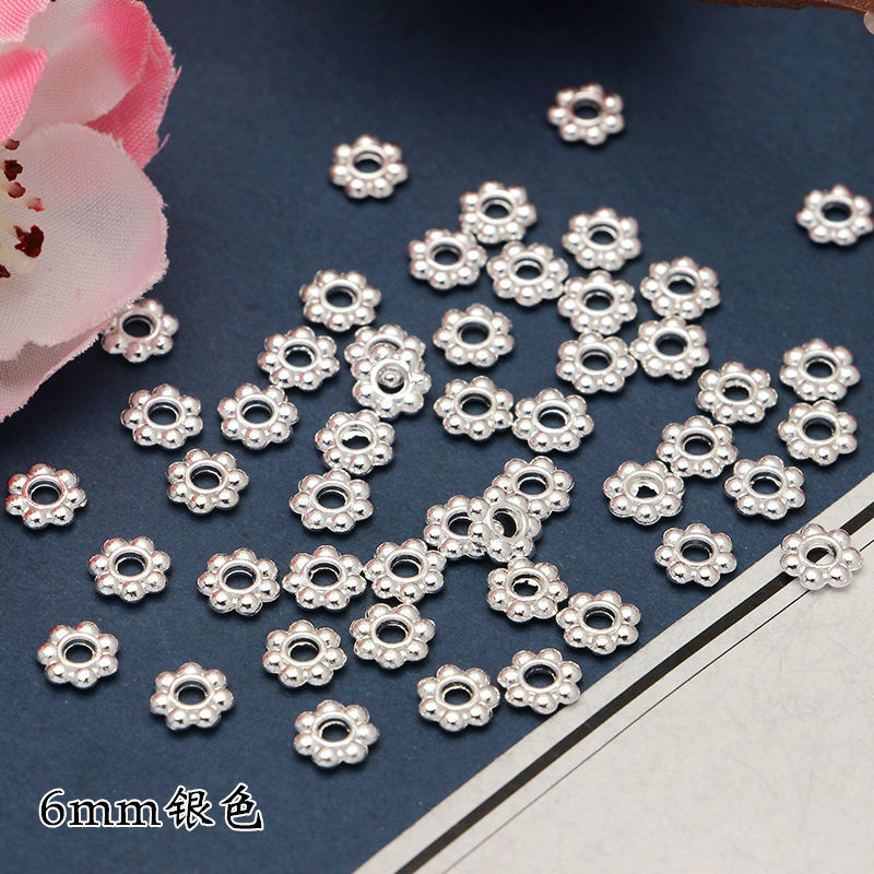 4mm/6mm snowflake spacer, flower stand, petal diy handmade jewelry accessories, bracelet, necklace, beaded and loose beaded materials details Picture