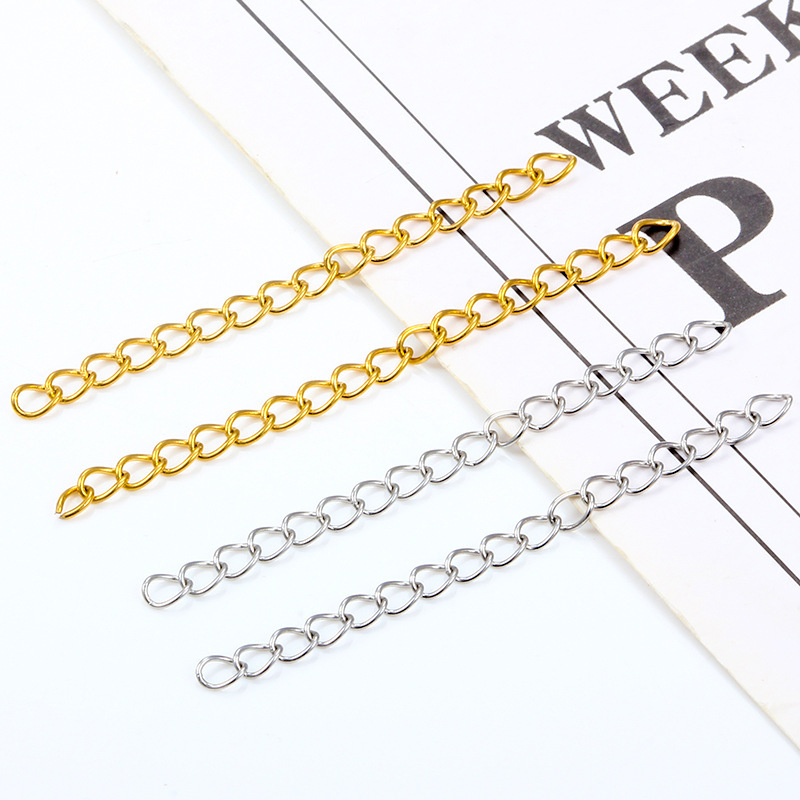 Necklaces, bracelets, earrings, extension chains, tail chains, extended chains, adjustable chains, diy jewelry, accessories, wholesale materials full image