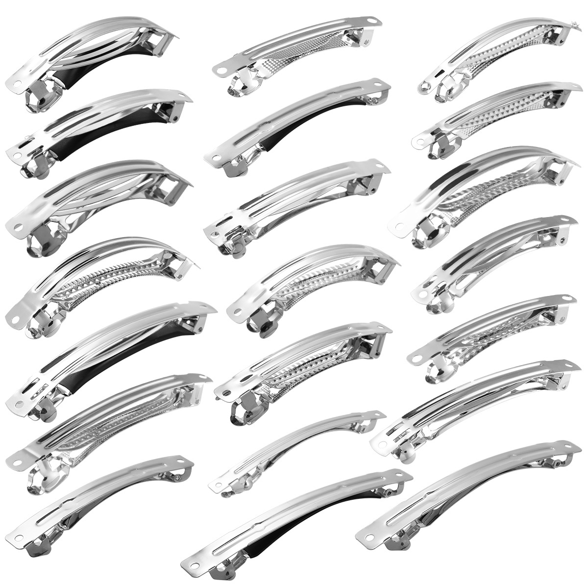 Handmade diy jewelry accessories, spring clips, jump clips, Japanese and Korean three-piece arched spring clips, bow automatic clips full image