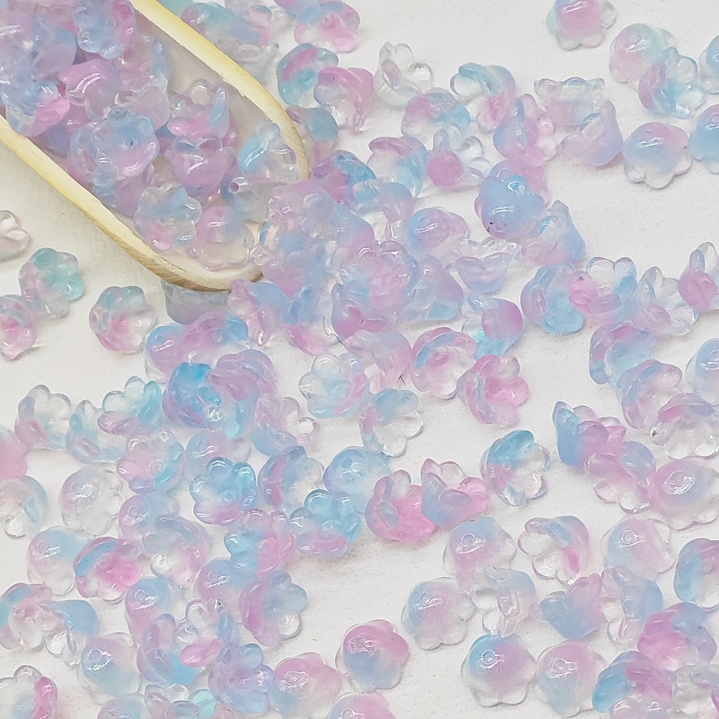 7x12mm glass beads, lily of the valley scattered beads, campanula flower buds, bell flower, diy jewelry, hairpin, beading material undefined