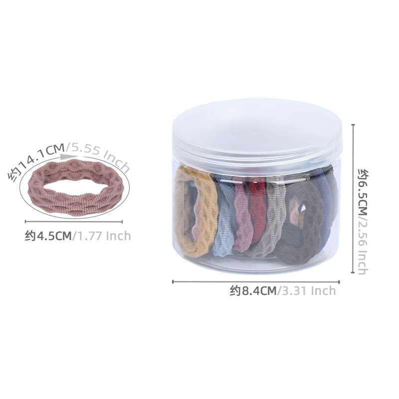 Wholesale of 20 thick, high-elasticity jacquard towel bands and seamless hair ties for girls in a box from South Korea Application Scenario