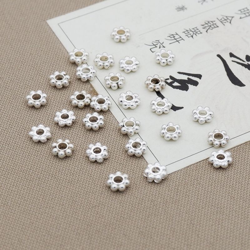 4mm/6mm snowflake spacer, flower stand, petal diy handmade jewelry accessories, bracelet, necklace, beaded and loose beaded materials undefined