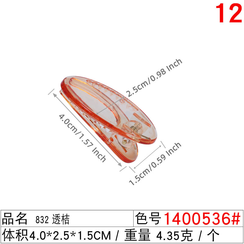 diy accessory: Oval duckbill clip, transparent candy-colored hair clip, cream glue material, handcrafted hair accessory undefined