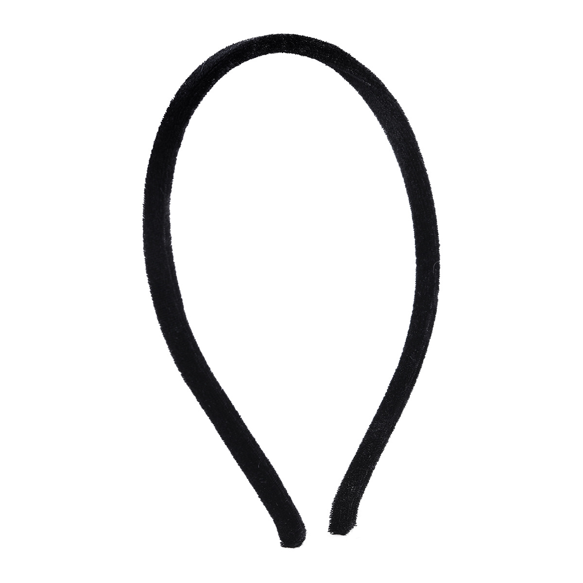 7mm black fleece hairband, simple and super soft fabric hairband, black facial cleansing headband manufacturer diy accessory Item Picture